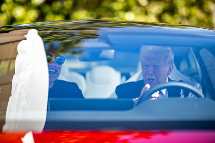 Musk Trump Model S