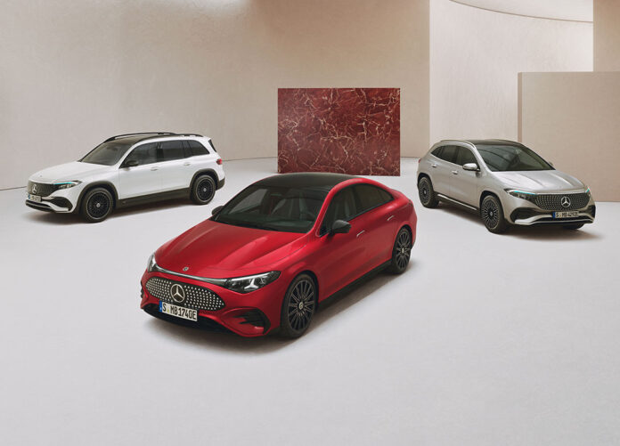 tre Mercedes elbiler