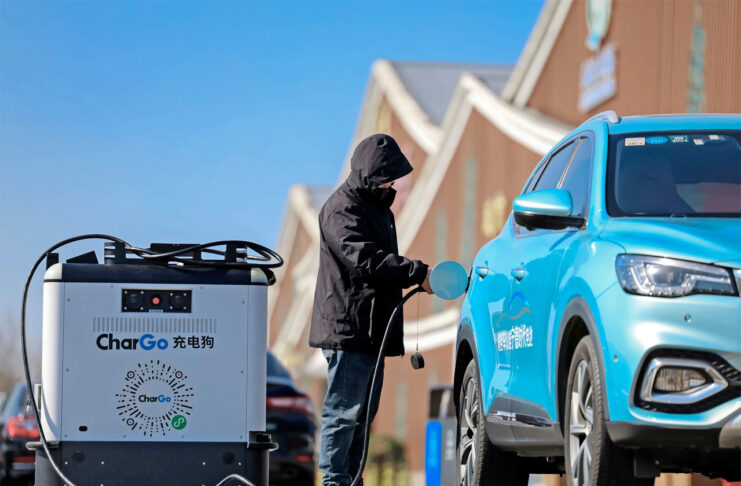 I Kina kommer ladestanderen til elbilerne